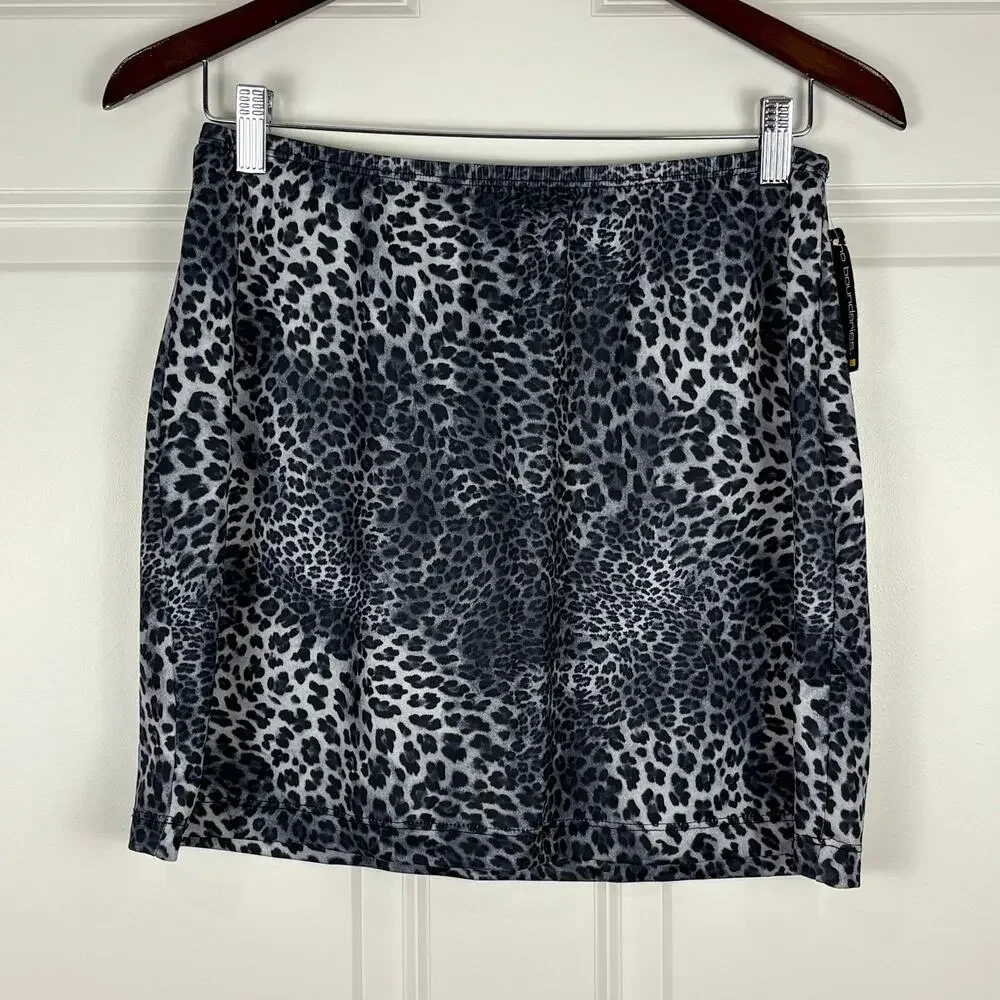 Vintage Y2K No Boundaries Cheetah Print Mini Skirt Leopard Club Party Medium NWT